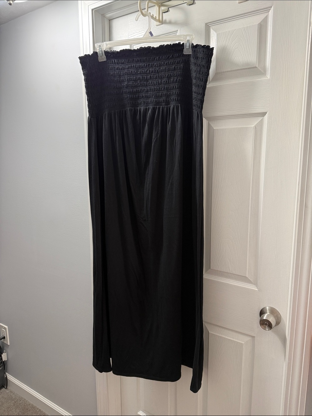 Smocked  Black Maxi Dreas